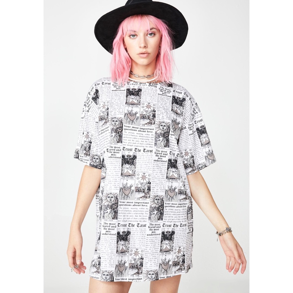 MOTEL ROCKS || Tarot Print T-Shirt Dress